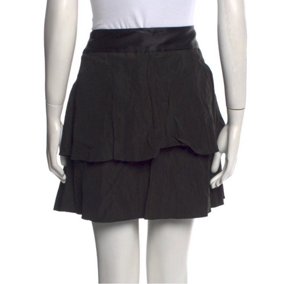 EMPORIO ARMANI RUFFLE IT UP BLACK RUFFLE MINI SKIRT - Picture 4 of 4